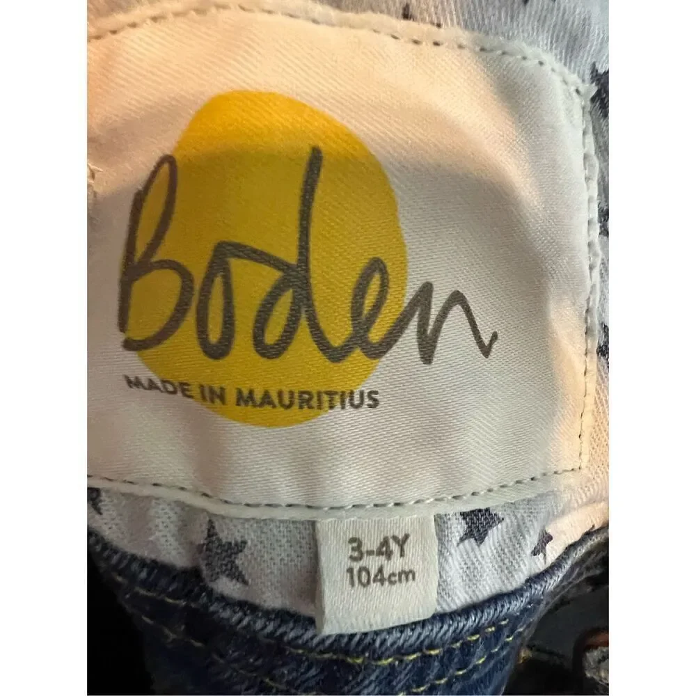 Boden Girls Denim Overalls Size 3/4y